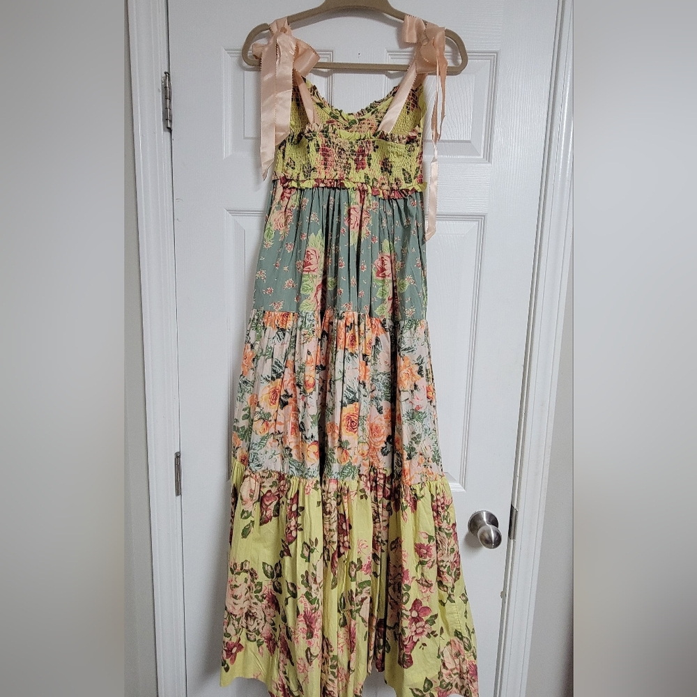 Free People Bluebell Tie Ribbon Maxi Dress Size Small. - Picture 10 of 14